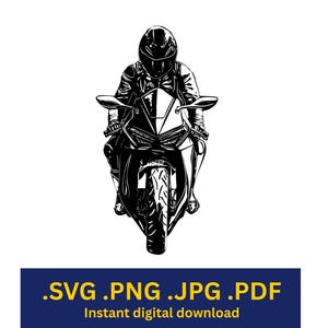 Sports Bike Rider SVG-Bundel-motorfiets achter weergave clipart, High-speed Bike SVG - digitaal sportfietsontwerp.
