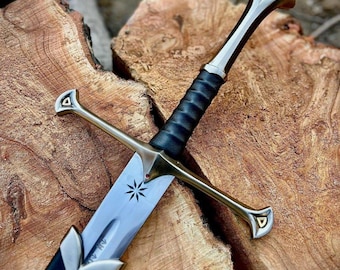 Ancient King’s  Sword | Handmade Elendil's Fantasy Steel Replica Ring of Power | Decorative Display Decors Collectible & Gift for Him, Dad