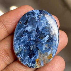 Natural Pietersite  Cabochon Loose gemstone ! AA+ Quality Natural Blue Pietersite Gemstone Making For Supply Pendant  63.65Cts. 40x30x6Cts