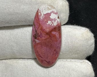 Cobalt Calcite Cabochon, Pink Oval Gemstone, 31.45 Carat