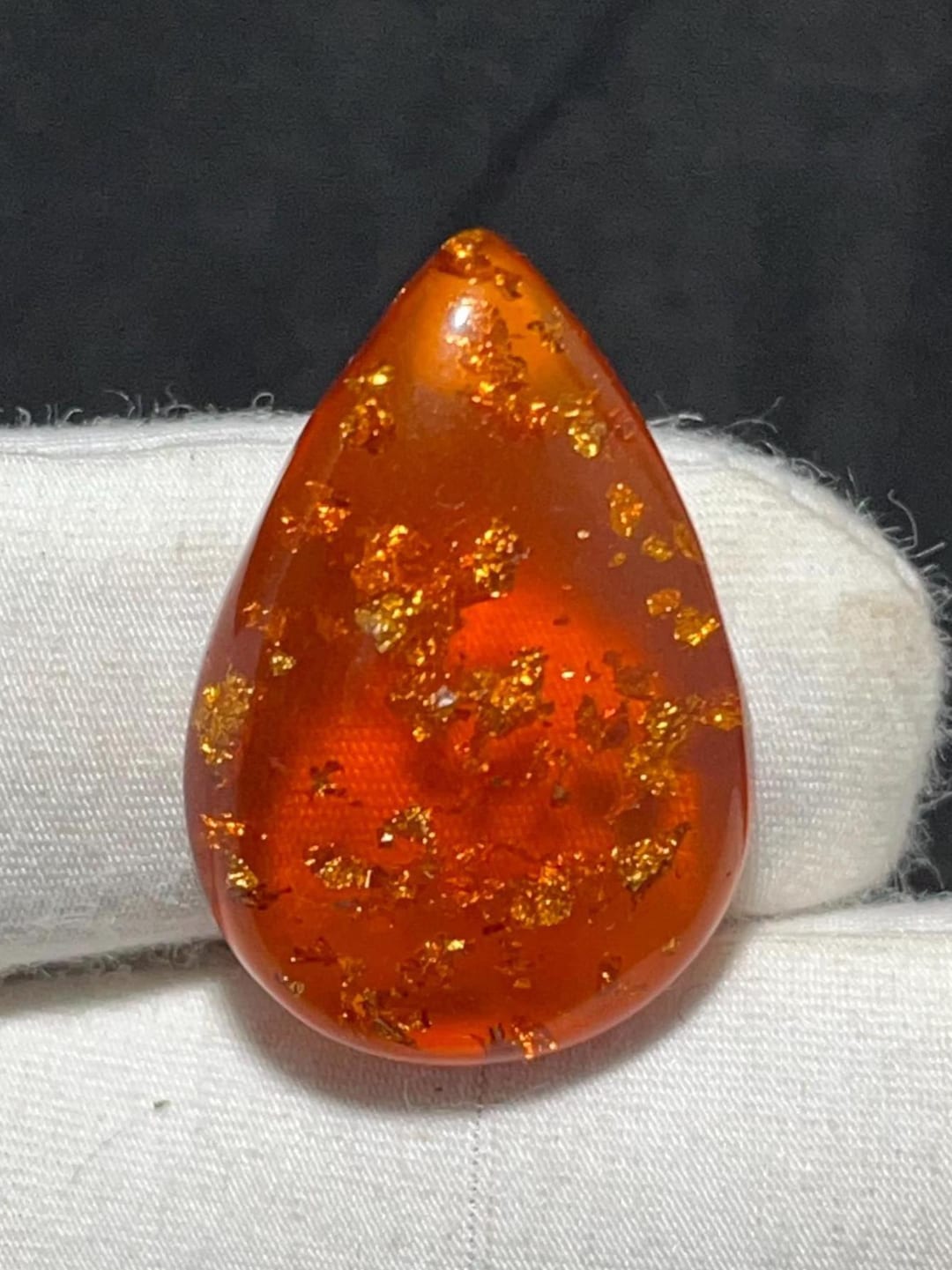 Baltic Amber Pear Cabochon, Handmade Loose Gemstone (29x20x6 MM) - Etsy