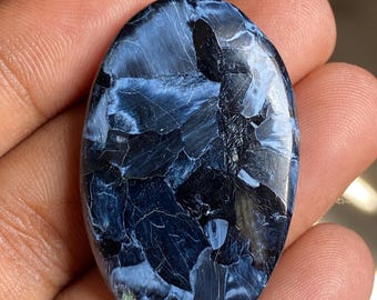 Natural Blue Pietersite Cabochon, Loose Gemstone (54.45Cts)