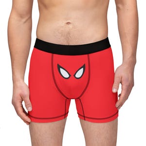 Spiderman Eyes Mens Boxer Briefs Superhero Inspired Underwear With Soft Waistband Breathable Stretch Fit Gift For Him Nerdy Fan Apparel