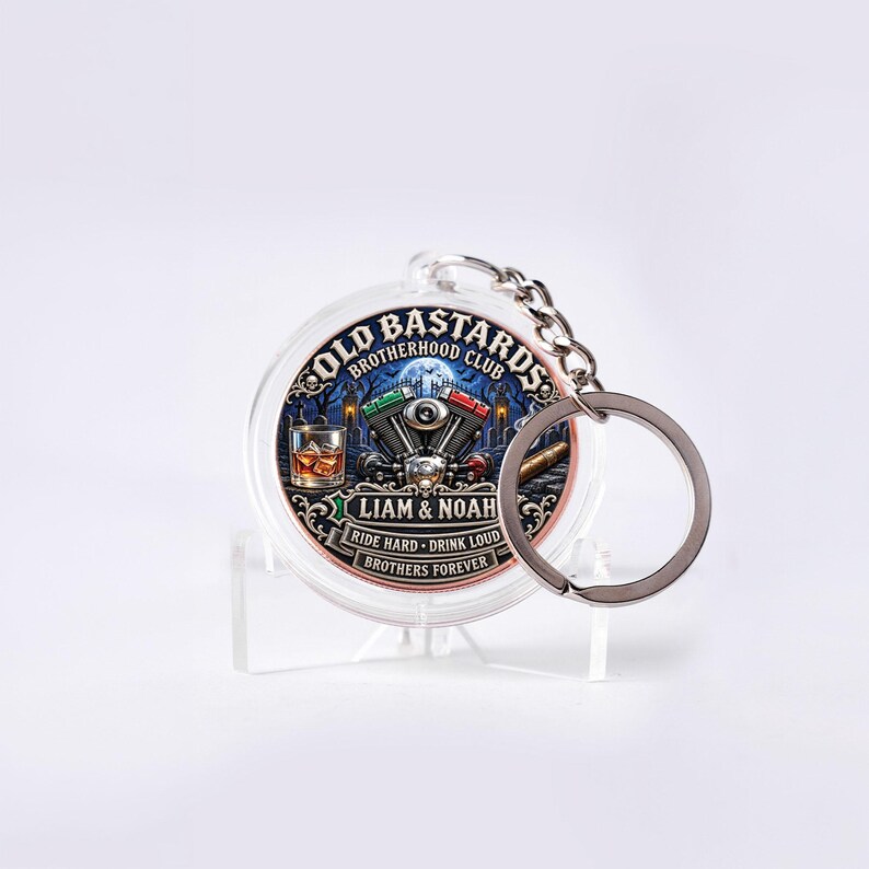 Personalized Biker Brotherhood Coin, Old Bastards Club Design With ...