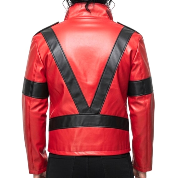 Michael Jackson Thriller Jacket: 80s Red Leather MJ Costume - Etsy