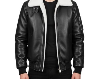 Leon Kennedy RE4 Jacket: Shearling B3 Bomber, Cosplay Costume