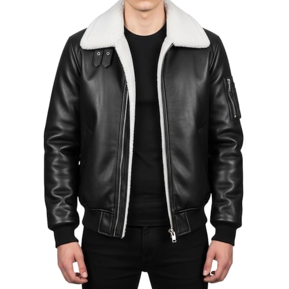 Leon Kennedy RE4 Jacket: Shearling B3 Bomber, Cosplay Costume