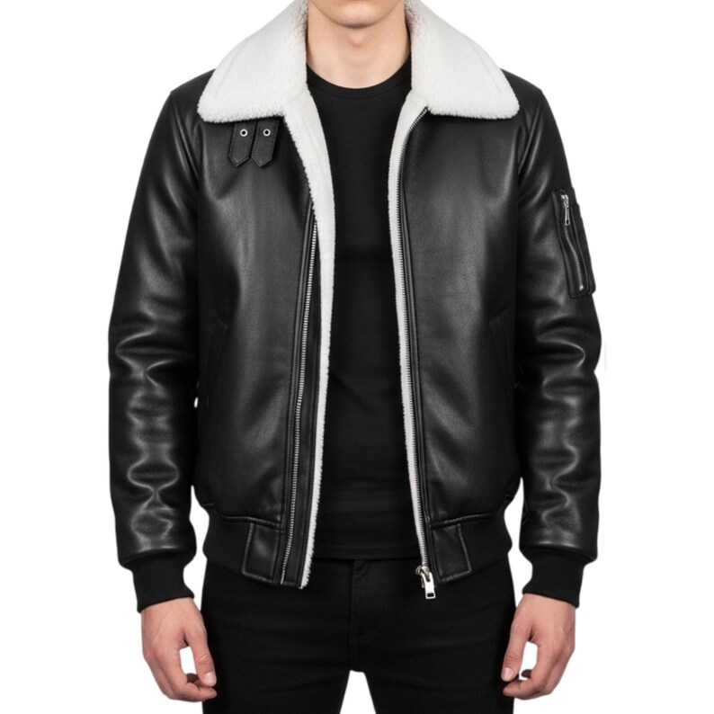 leon re4 jacket, re4 cosplay jacket, re4 jacket, leon kennedy jacket, resident evil jacket, resident evil 4, b3 bomber jacket, aviator shearling, shearling bomber, winter cosplay, halloween jacket, flight jacket, shearling jacket
