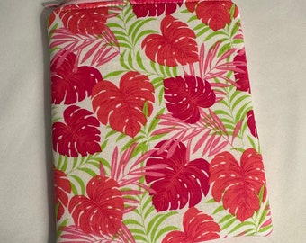 Kindle Paperwhite Monstera floral sleeve/Paperwhite sleeve/monstera Kindle paperwhite sleeve/Zippered kindle sleeve