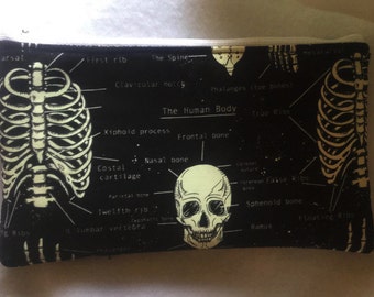 Skeletons Glow in the dark Pencil Case-Long zipper