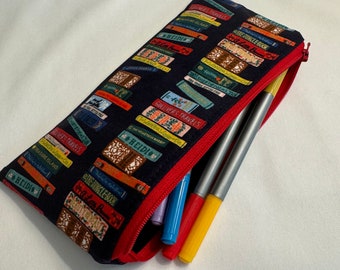 Book lovers pencil case//Journal accessory holder//