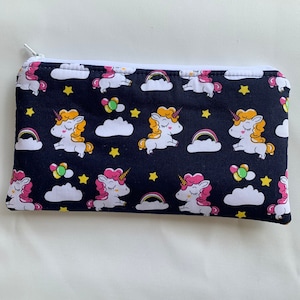 Unicorn pencil pouch/Unicorn cosmetics pouch/ Unicorns accessory pouch