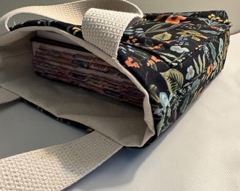 Bible Book bag/Scripture Book holder/Canvas Rifle Paper tote