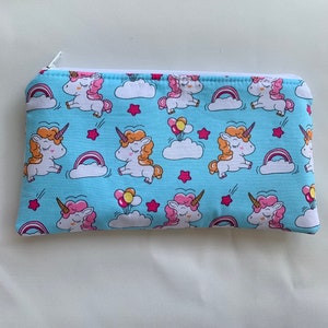 Unicorn pencil pouch/Unicorn cosmetics pouch/ Unicorns accessory pouch