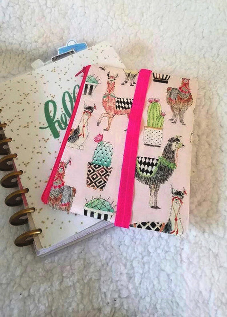 Llama Planner pouch accessory holder Etsy