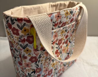 Malvenfarbene Blumen Bibel-Buchtasche / Schrift-Buchhalter