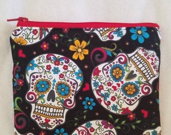 Skulls Small zipper accessory pouch-NEW