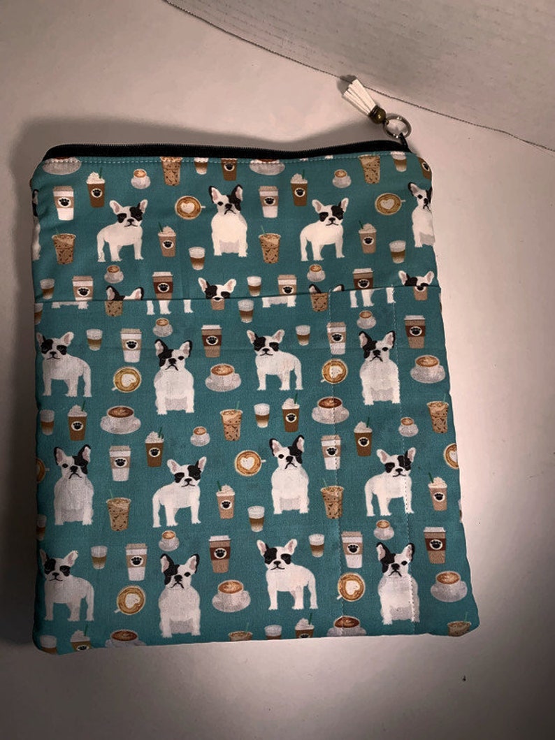 French Bulldog and Coffee planner HolderPlanner CoverPlanner GiftPlanner BagHappy Planner bagStudent gift