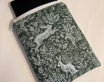 Kaninchen Kindle Paperwhite Hülle, Baumwollhülle mit Reißverschluss/Kleine Taschenbuchhülle