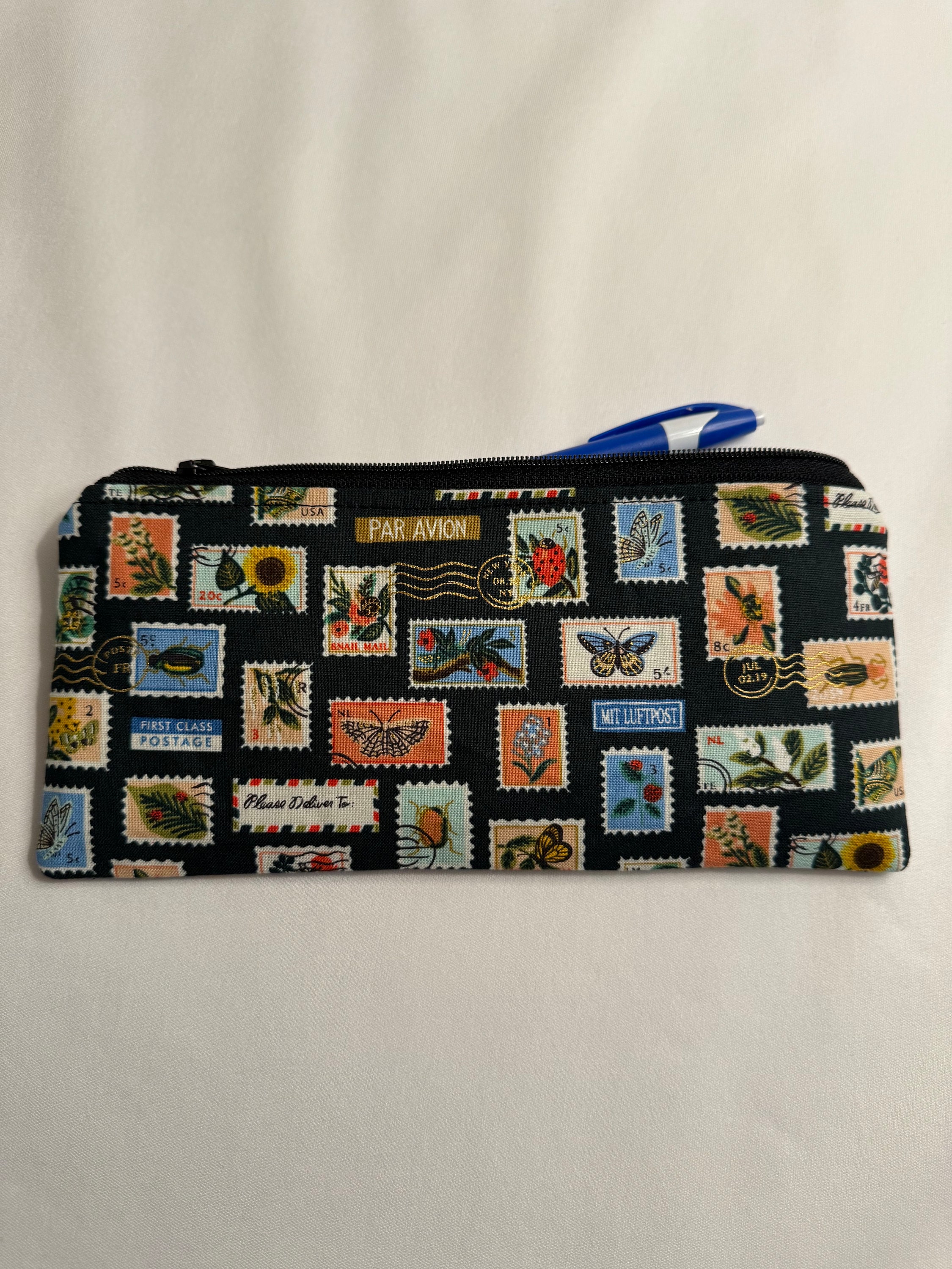 Rifle paper Stamps pencil case//planner pouch//Accessory holder//Cash holder//Cosmetics holder