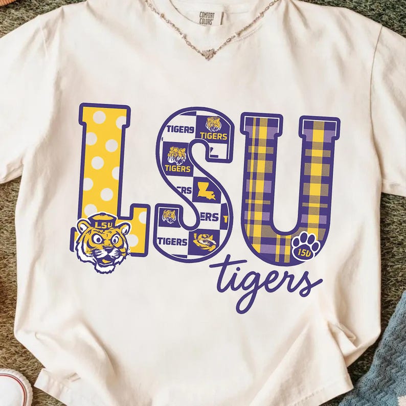 LSU Tigers Shirt PNG • Football Sublimation Design (digital Download ...