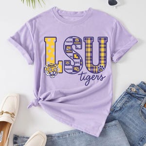 LSU Tigers Shirt PNG • Football Sublimation Design (digital Download ...