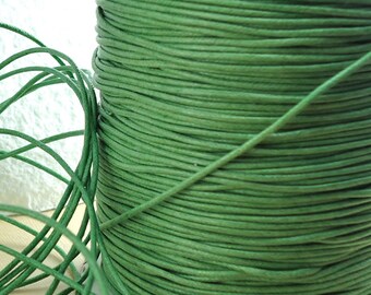 6yds Cord Waxed Linen Green String 1.5mm for diy Jewelry Making Macrame String beads bracelets necklaces lacing knotting