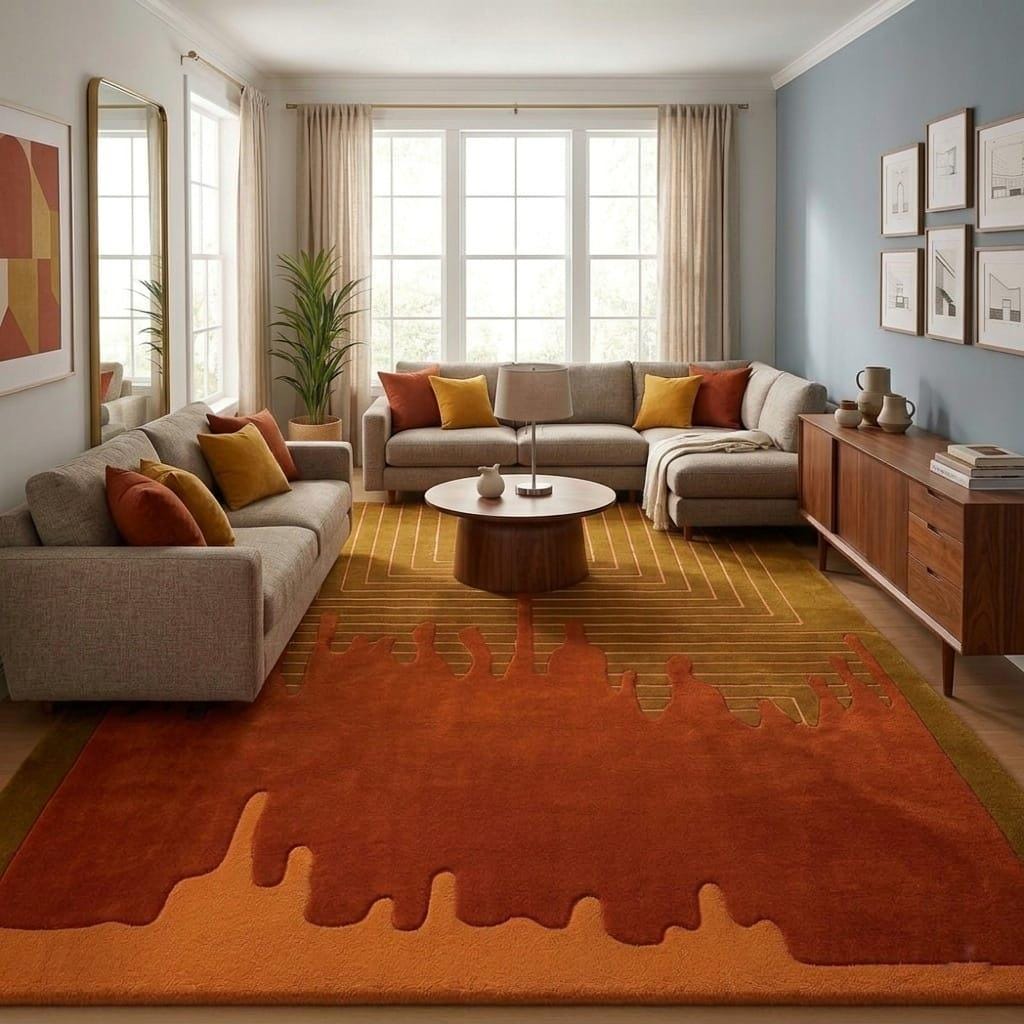 Mid century rug - Etsy 日本