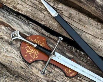 Aragorn's Anduril Sword, Legendary Anduril - Hand-forged Sword, Costume Sword, Home Decor Sword, Anniversary & Birthday Gift, Glagious Sword