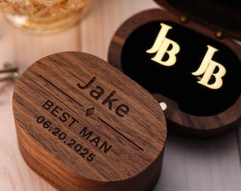 Custom Groomsmen Cufflinks: Initial Cufflinks, Personalised Cufflinks for Groom, Engraved Cufflinks, Wedding Gift for Men, Best Man Proposal