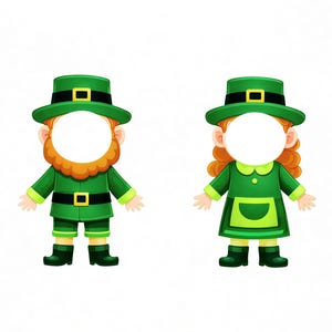 St. Patrick's Day Kobold Foto PNG (2) – Kinder Kostüm Clipart (digitaler Download)