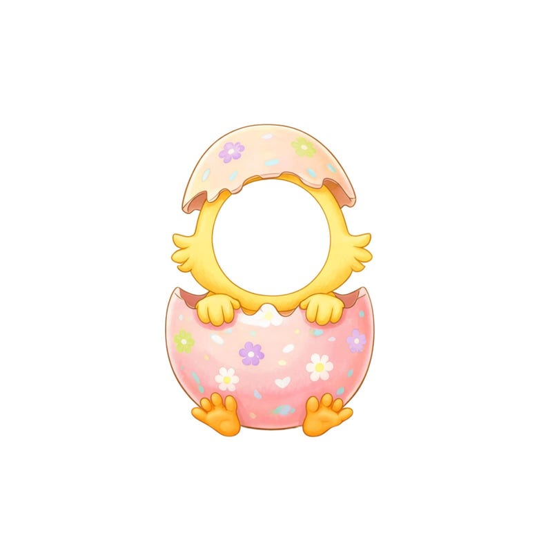 Easter Chick Photo Template, Baby Frame, Kids PNG (digital Download) - Etsy