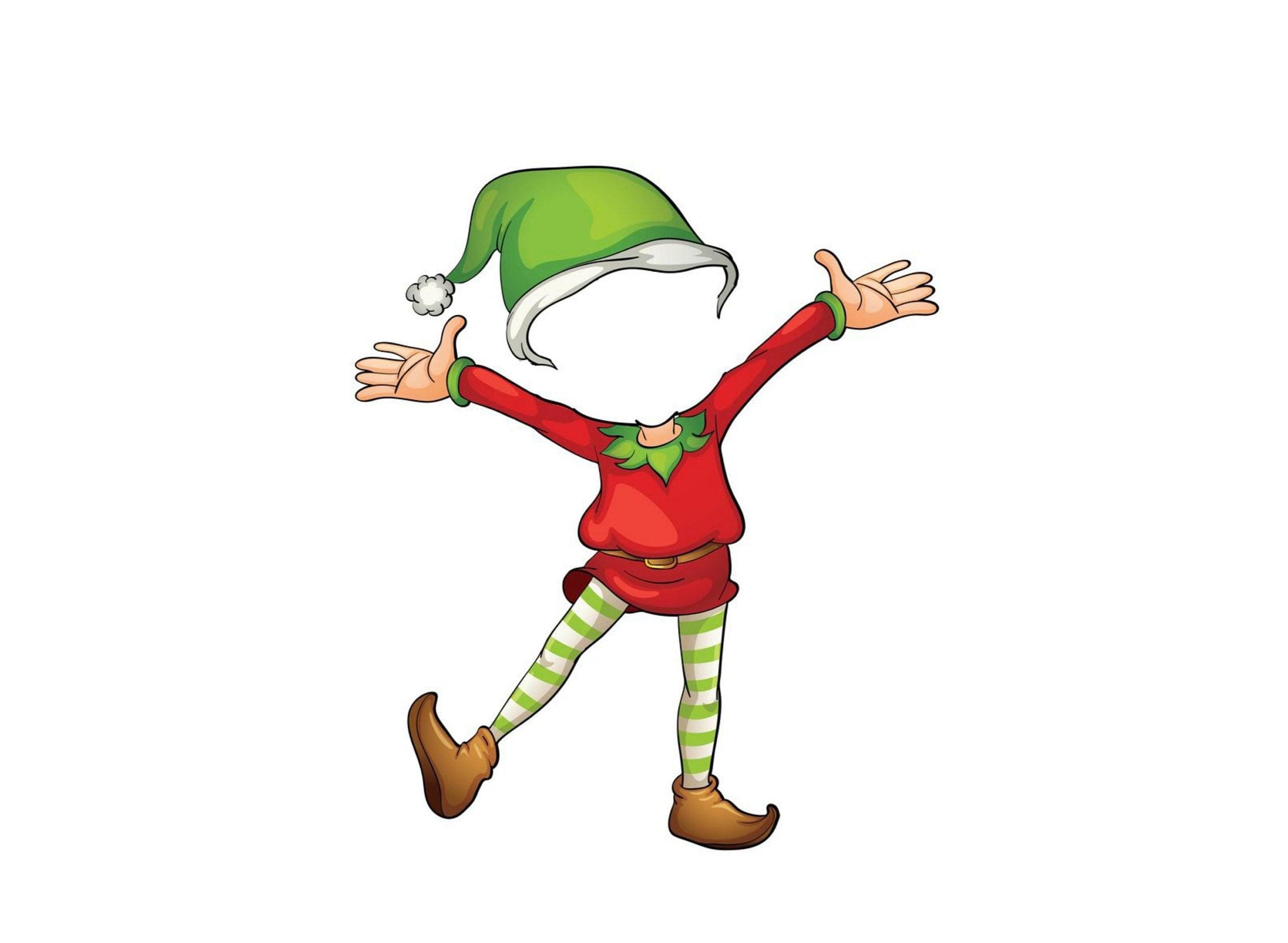 Elf Face-blank,add Your Photo,elf Sublimation Png,christmas Elf Digital ...