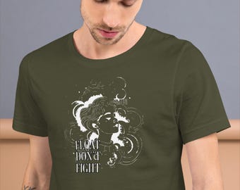 Float Don't Fight Shirt - Minimalistisches Grafik Tee - Achtsamkeit & Selbstfürsorge Gliederungskunst für positive Gedanken