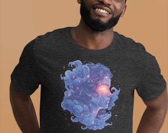 Kosmische Wolken T-Shirt: Psychedelisches Nebel Auge Grafik T-Shirt