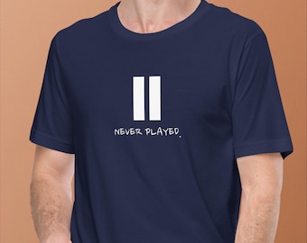 Lustiges Gamer T-Shirt: Noch nie gespielt - Minimalistisches Gaming Humor T-Shirt
