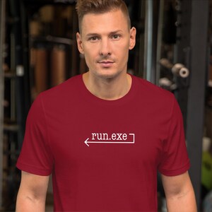 Run.exe Programmer T-Shirt: Minimalist Coding Humor Tee