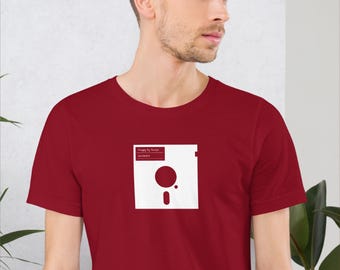 Vintage Floppy Disk T-Shirt: Humorvolles Retro Tech Grafik-T-Shirt