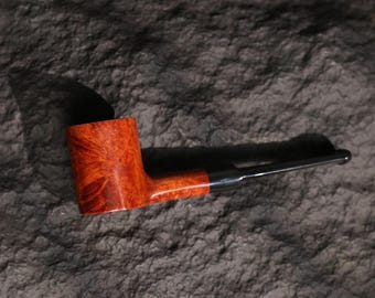 Briar Straight Poker Pipe with Smooth Wood Grain