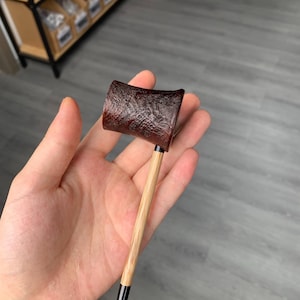Handmade Sandblasted Briar Tobacco Pipe: Classic Popeye Style