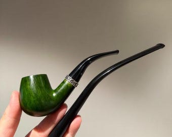 Briar Sherlock Imported Bent Straight Billiard Unique Pipe