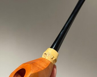 Briar Imported Straight Bamboo Handmade Natural Wood Pipe