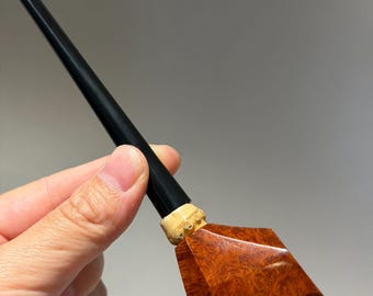 Briar Imported Straight Bamboo Handmade Rusticated Pipe