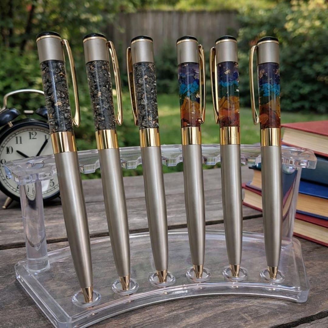 Pyritre Pen Pyrite and 7 Chakra Stone Ballpoint Pens With Brass Accents - Etsy