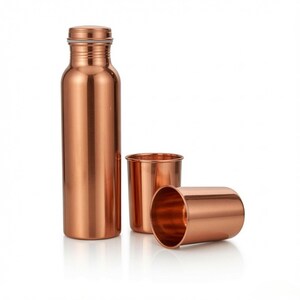 100% Pure Copper Water bottle,Copper Water Bottle, Copper Bottle, Copper tumbler for Drinking Water, Yoga bottle 950ml Handmade Ayurveda pot