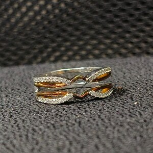 Round Lab Diamond Ring Enhancer for Engagement Ring, Petal Design Matching Stackable Guard Band, Lab Created Diamond Ring Jacket,