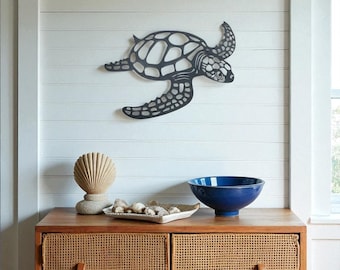 Sea Turtle Wall Art, Coastal Home Decor, Ocean Lover Gift