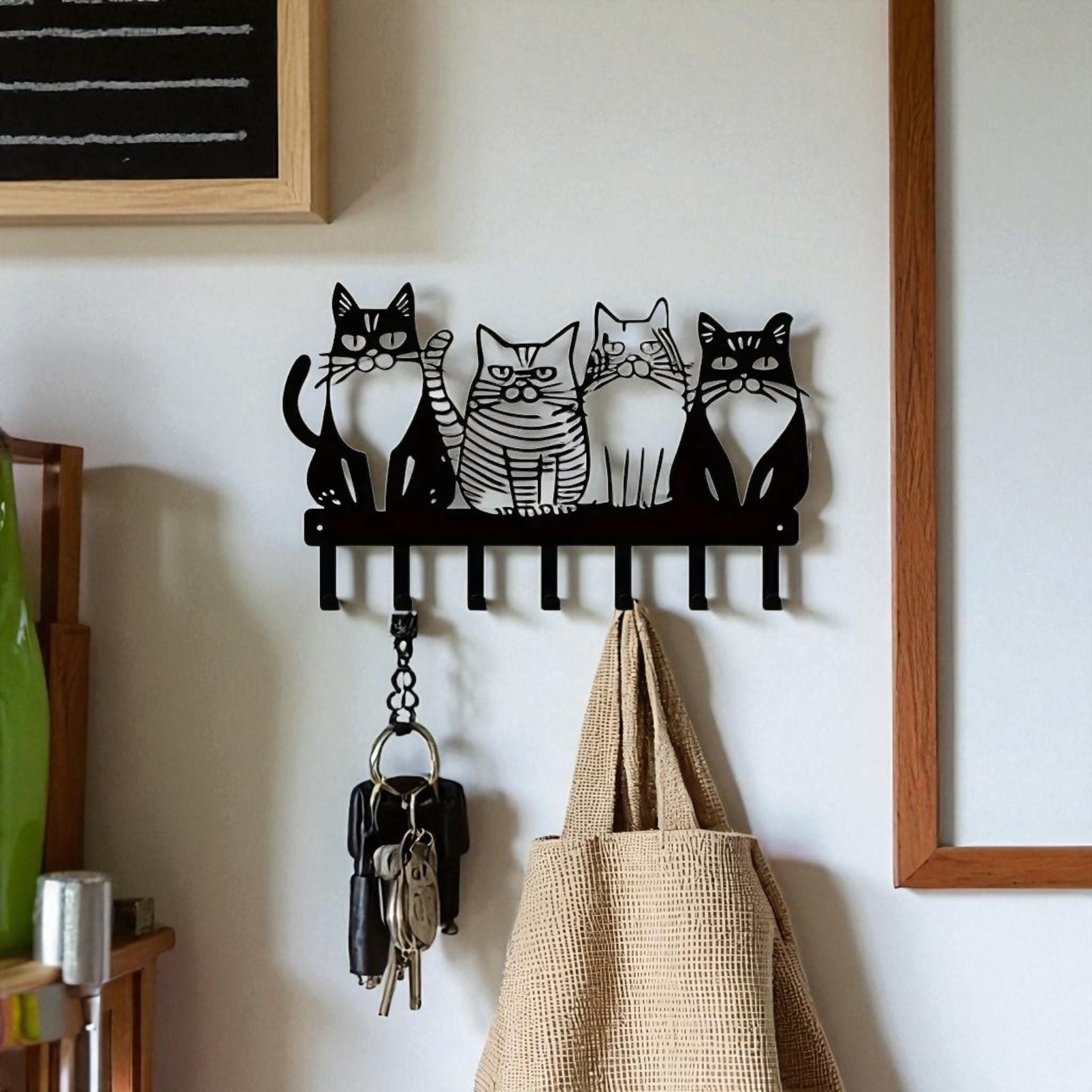 coat hooks cat key holder for wall