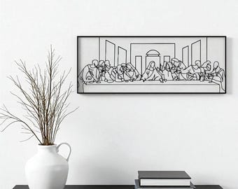 The Last Supper Metal Wall Art, Religious Home Decor, Christian Gift, Living Room or Entryway Decoration, Christian Gift