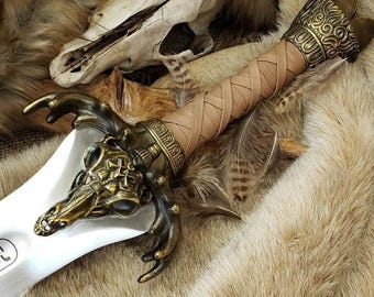 Conan the Barbarian Atlantean Father’s Replica | Hand-Forged Steel Collectible | Cosplay & Display  Wall Hanging Prop | Gift for Him/Dad